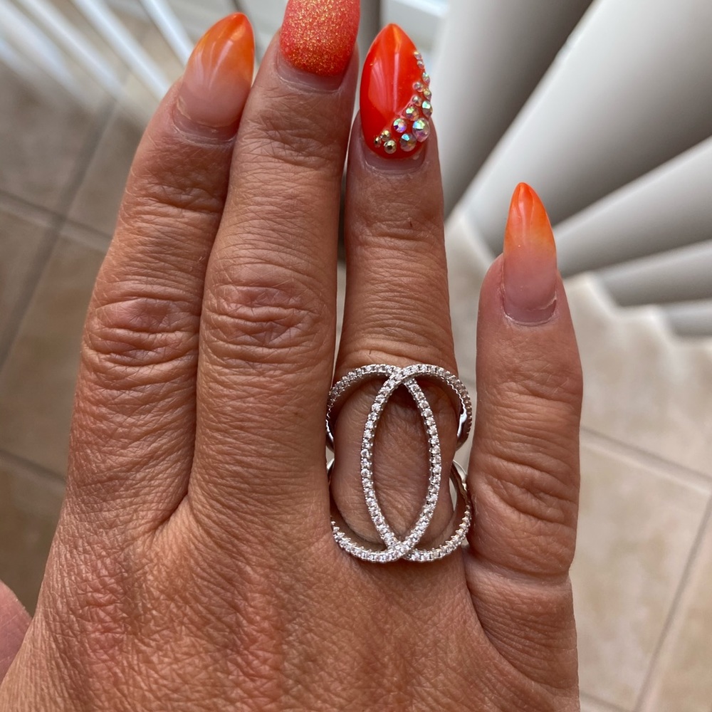 Sterling silver Interlocked circles Ring